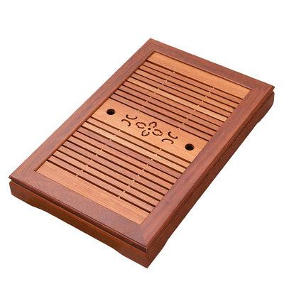 松溪茶盘实木花梨木家用沥水茶托小型储水排水两用功夫茶具茶台