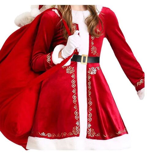 New Style Christmas Childrens Santa Suit Dress Cos