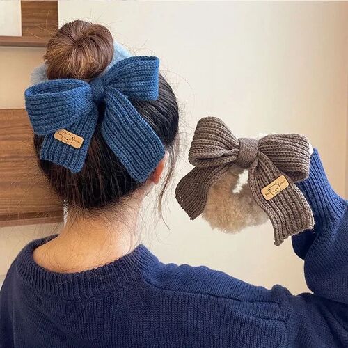 New Autumn/Winter Solid Lamb Wool Bowel Hair Rings Knitted W
