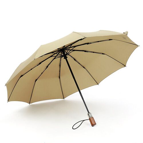 Ten Bone Windproof Umbrella Three-fold Automatic Sunny And R