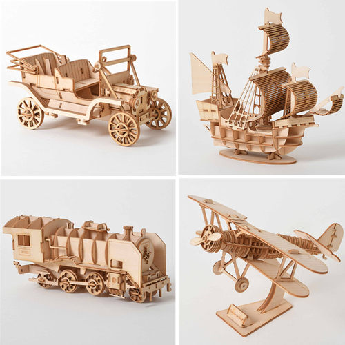 3D Wooden for Assembly Puzzle Laser Cutting Sailing Ship Bip