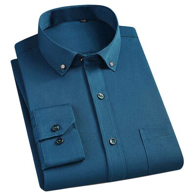 Stetch Breathable Long Sleeve Shirt Mens New Fashion Busine