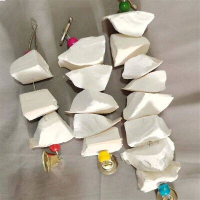 Cuttlefish Bone Bird Toys for Parrots Pets Perch Parakeet