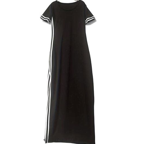 Minimalist short sleeved long slit with dress cuffs and casu