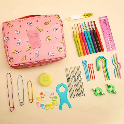 53 Novice Crochet Kits For Beginners and Multi-color Storage