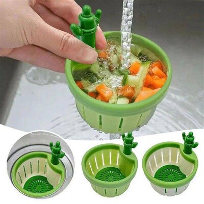 1/2pcs Leakage-proof Cactus Kitchen Sink Drain Strainer