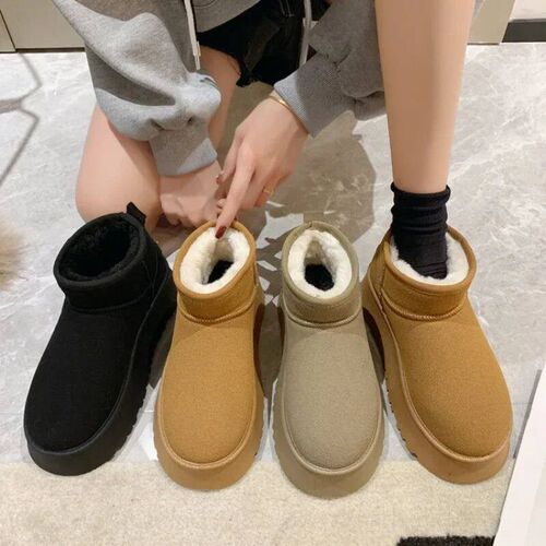 2024 New Classic Thickened Fluff Womens Snow Boots Comforta
