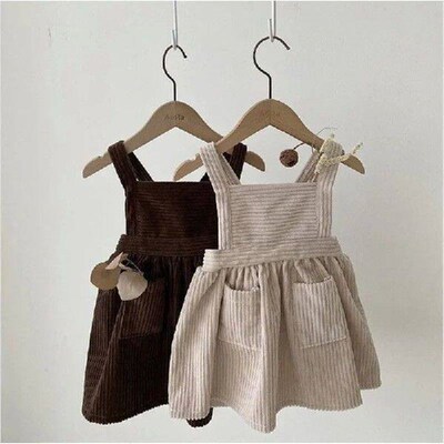 Childrens Corduroy Dress, Hundred Day Old Baby Artistic