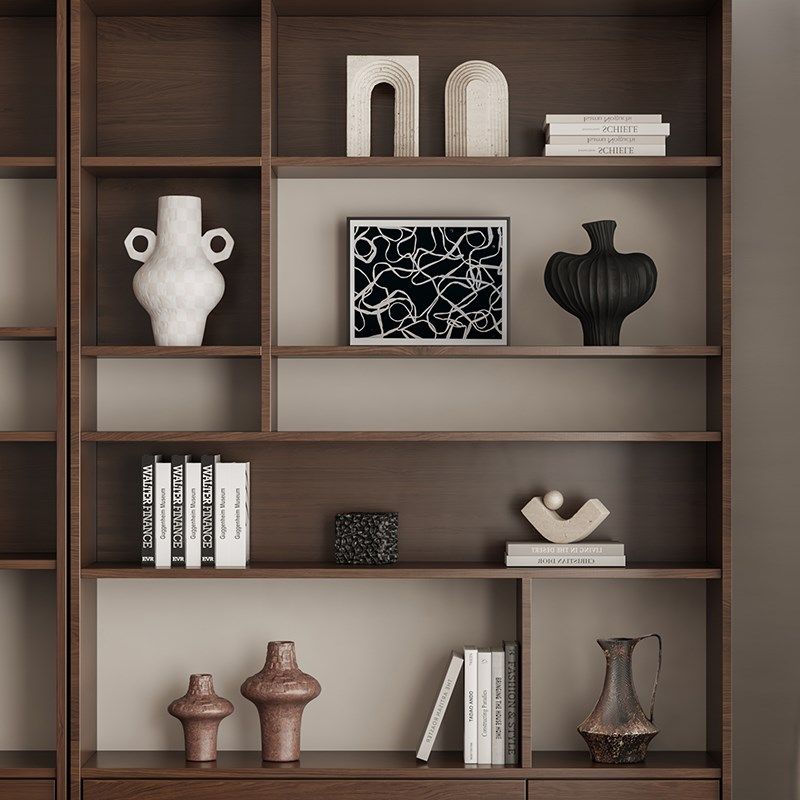 侘寂风客厅办公室展示柜酒柜摆件民国风电视柜茶室留声机花瓶装饰