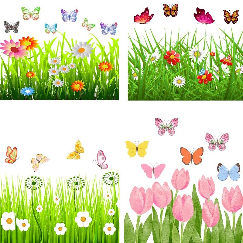 大号墙边装饰小清新花草踢脚线墙贴自粘防水花卉贴纸创意墙角贴画,家居饰品,软装墙贴,淘宝优惠券,粉丝福利购,淘宝优惠卷