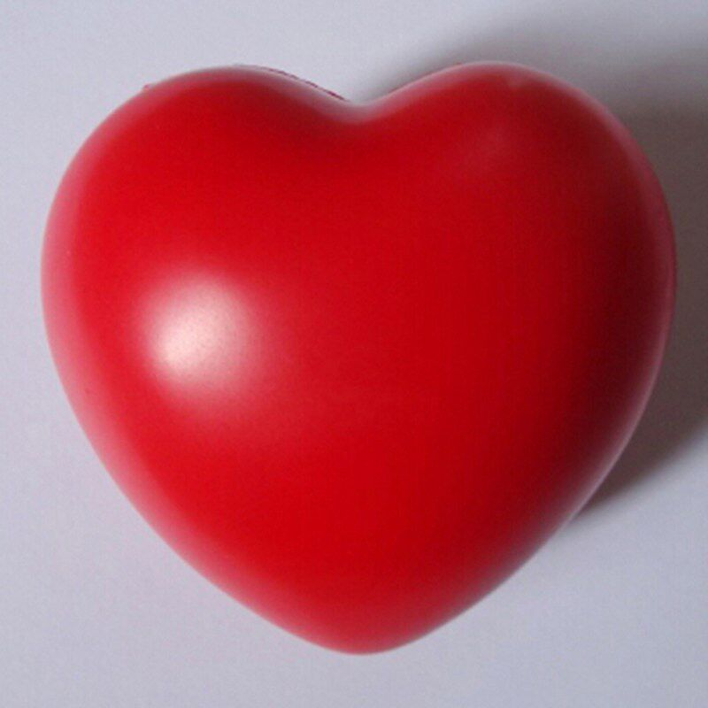 Funny 1Pcs Soft Foam Anti Sress Ball Toys Squeeze Heart Shap