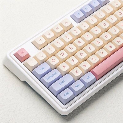 Marshmallow 132 Keys Keycaps PBT Dye Sublimation XDA Profile