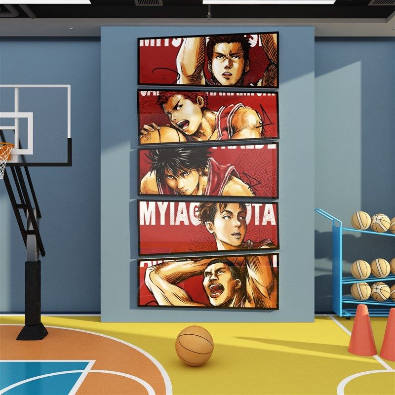灌篮高手主题文化墙面装饰篮球体育馆宣传海报俱乐部布置贴纸挂画,家居饰品,软装墙贴,淘宝优惠券,粉丝福利购,淘宝优惠卷