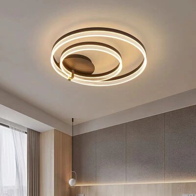 Large Living Room Lamp Simple Modern Acrylic Striped Ceiling