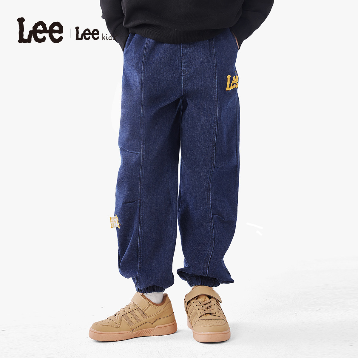 Lee kids儿童牛仔裤水洗百搭休闲时尚宽松春季新款潮流男女童裤子