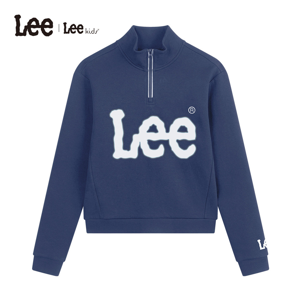 Lee kids儿童春秋季新款立领半开衫卫衣时尚潮流男童女童长袖上衣