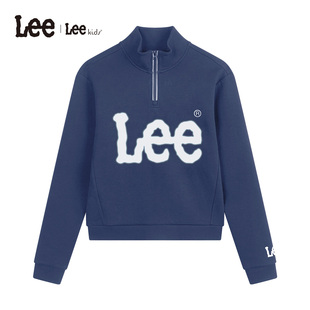 Lee kids儿童春秋季新款立领半开衫卫衣时尚潮流男童女童长袖上衣