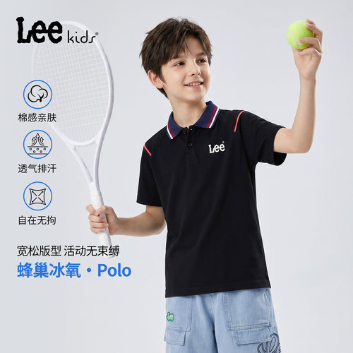 Leekids儿童POLO衫透气短袖