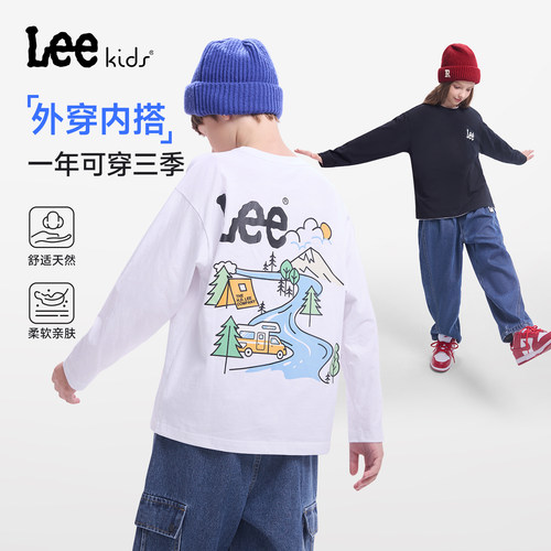 Leekids中大童卡通透气T恤