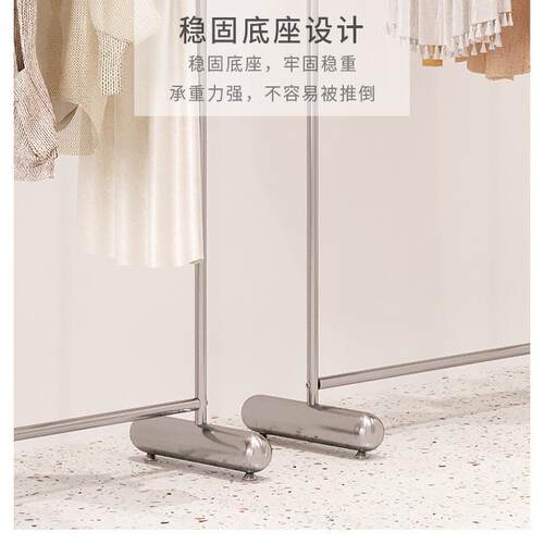 服986店展示不锈地钢落架式挂装衣架服装店中岛货架陈列道具