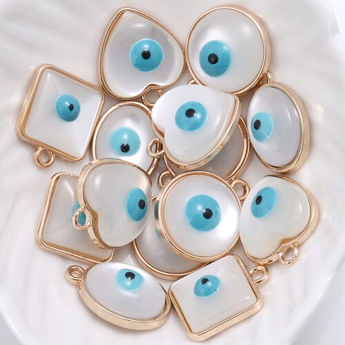 10Pcs 2023 New Charm Single Ring Pendant Mixed Eye Shape Pen