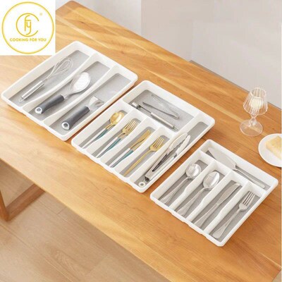 5/6grids Plastic Cutlery Tray Knife Fork Spoon and Chopstick