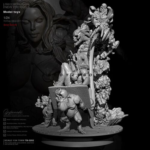 1/24 Resin model kits figure beauty colorless and self-assem