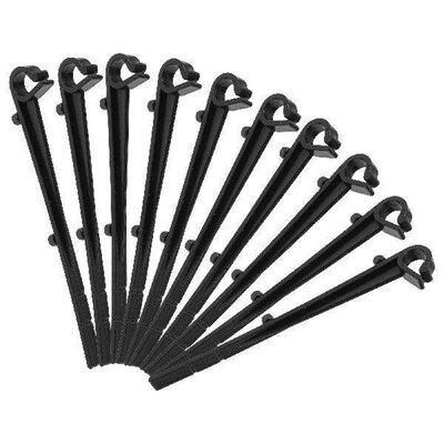 20pcs Black Straight Hook Filter Retaining Clips Gutter
