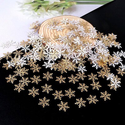 300pcs 600ppcs Christmas Artificial Snowflakes Decorations,S