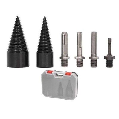 Pack Of 6 Log Splitter Bits, 32Mm 42Mm Removable Splitting