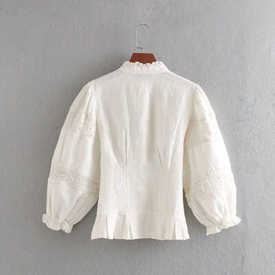 Stylish Women Blouse Embroidery Shirt Autumn 2023 New Fashio