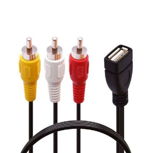 USB A Female to 3RCA omposite Adapter Converter Cable Cord