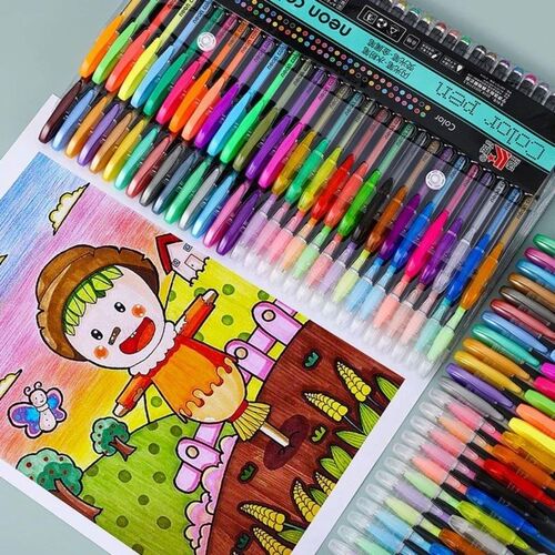 12-60Pcs Metallic Glitter Colors Gel Pens 100 Colored Refill