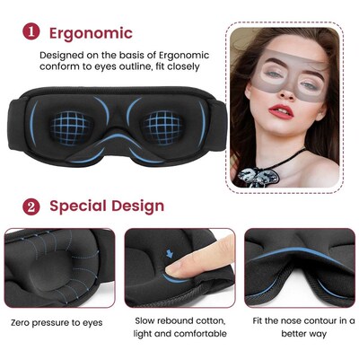3D Sleep Mask Blindfold Sleeping Aid Eyepatch Eye Cover Slee