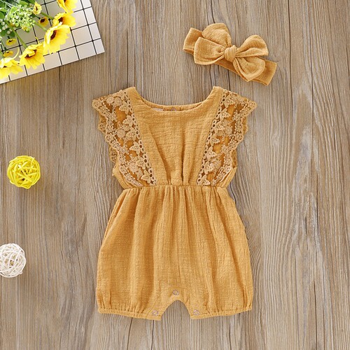 Summer Baby Girl Rompers Newborn Baby Clothes Toddler Flare