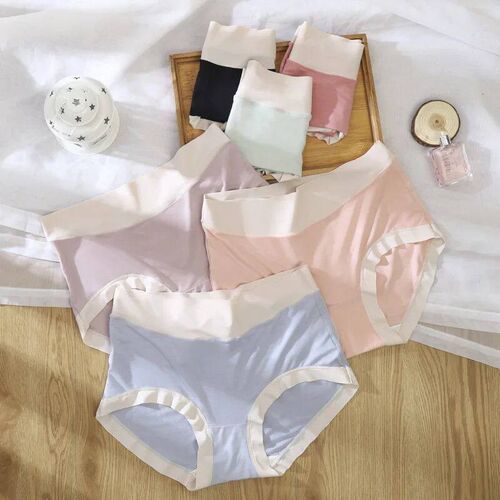 3Pcs/pack Sexy Womens Color Contrast Ice Silk Underwear Sea