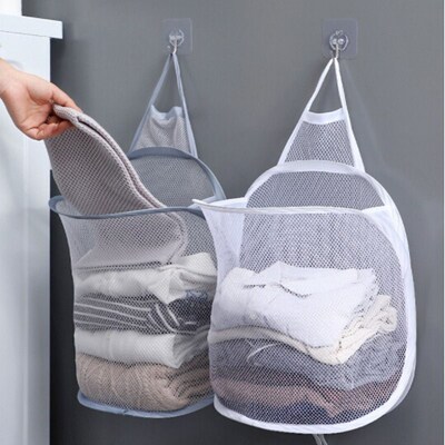 Foldable wall mounted dirty clothes basket, bathroom dirty