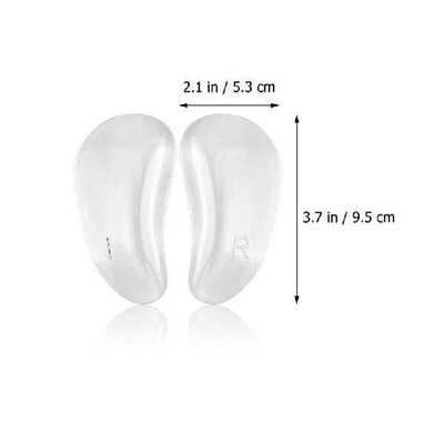 3 Pairs Transparent Color Arch Supports Insoles for Women