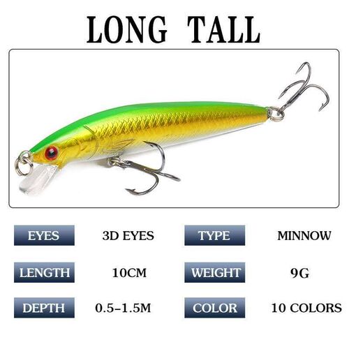 Luya bait Mino bait 10cm/9g floating water ring bead simulat