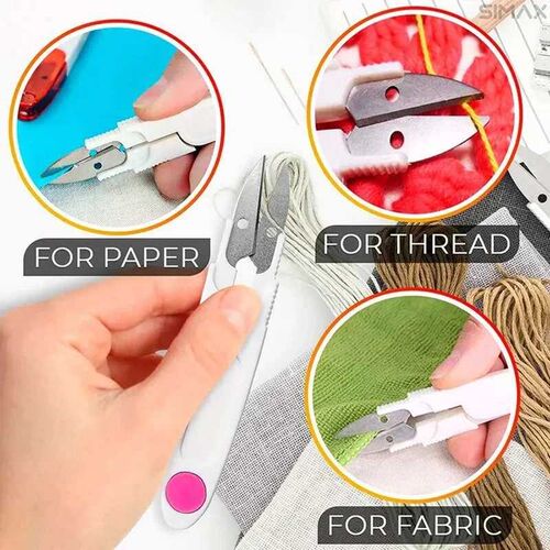 6pcs Manual Sewing Cross Stitch Tool, Colored Plastic Handle