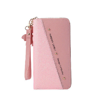 Fashion Womens Pu Leather Long Wallets Sequins Patchwork Gl