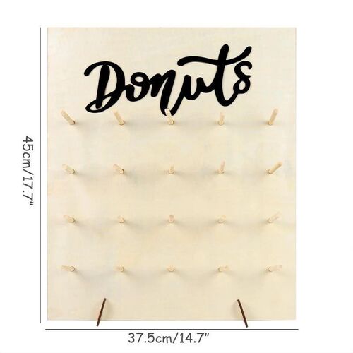 DIY Wooden Donut Wall Rustic Wedding Decoration Table Donut
