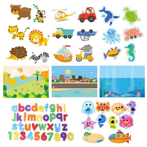 Summer Baby Bath Toys Alphanumeric Letter Animal Puzzle Soft