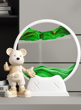 创意解压流沙画沙漏摆件客厅电视柜玄关酒柜装饰品办公室桌面艺术