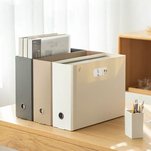 Foldable Large Capacity Desktop Bookcase Bookends File Stora
