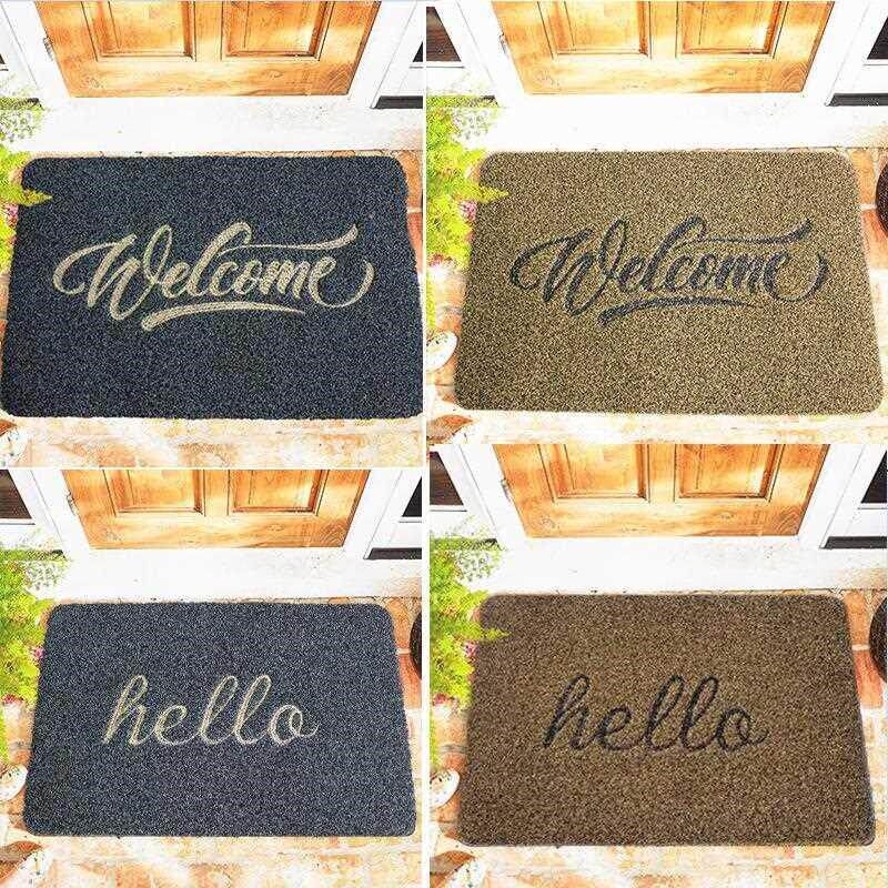 Entrance Doormat TPR Rubber Non-Slip Bath Mat Mud Sand Remov