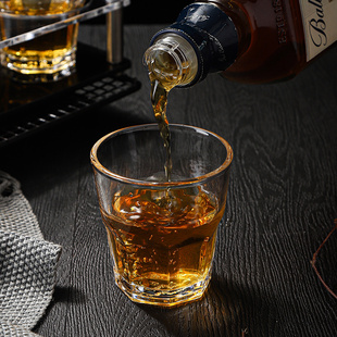 钢化玻璃杯酒吧ktv啤酒杯子装 小八角杯子高档商用家用水杯