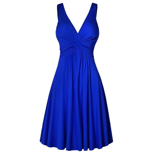Plus Size Sling Pleated Slim Flare Skirt Dresses Women