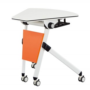 时尚扇形培训桌多人位拼接圆桌教室用梯形会议桌折叠培训桌椅