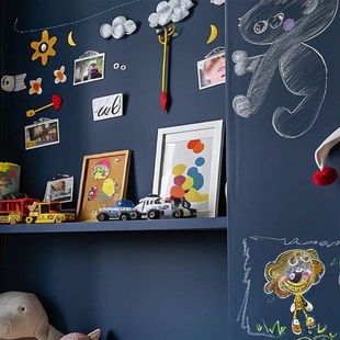 福乐阁丹麦家用儿童房涂鸦黑板漆墙面漆涂料乳胶漆改色自刷漆